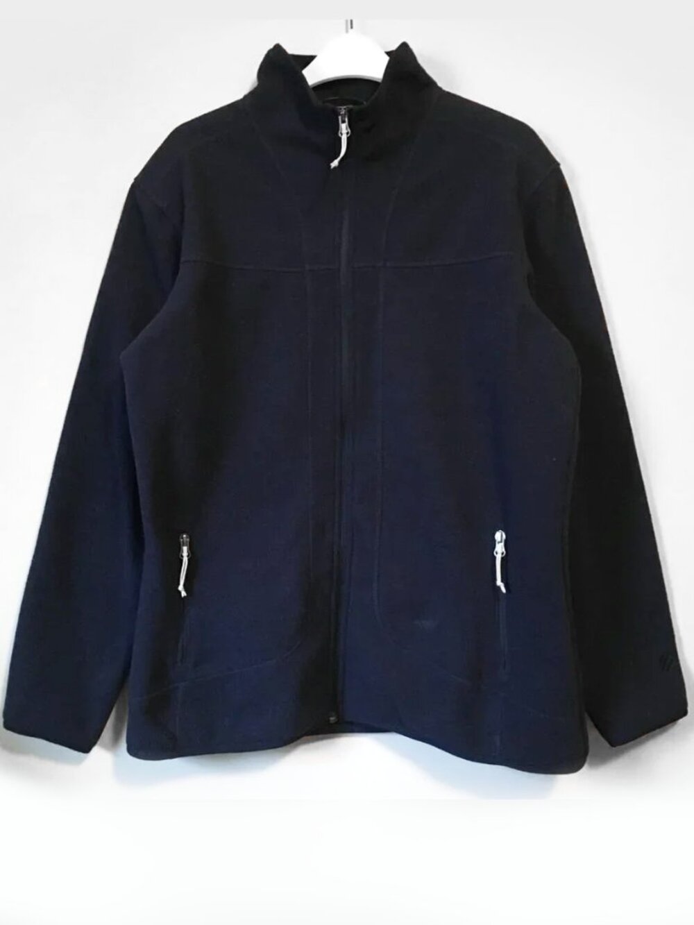 Seaside 2 Dark Navy Blue Sweater Fleece Zip Up Jacket XL High Collar